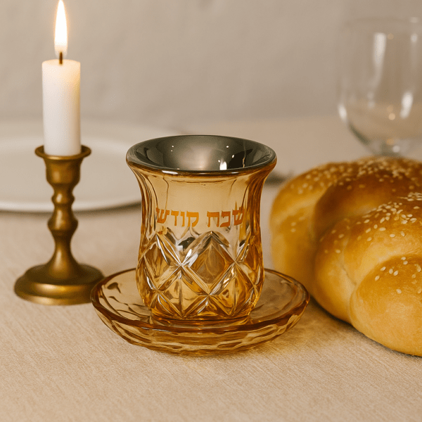 ⁦כוס קידוש קריסטל זהב⁩ – תמונה ⁦5⁩