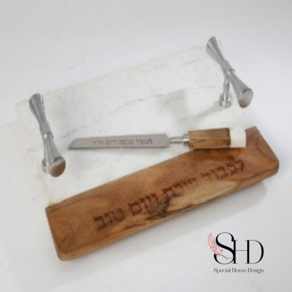 ⁦מגש חלה לשבת שיש⁩ – תמונה ⁦2⁩
