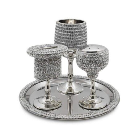סט הבדלה מהודר כסף עם מגש למוצאי שבת