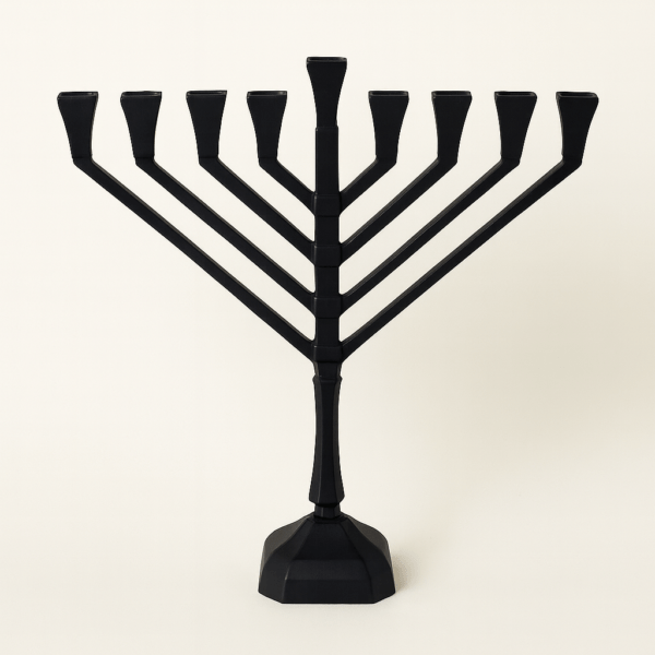 חנוכייה BRASS BLACK שחור גבוהה