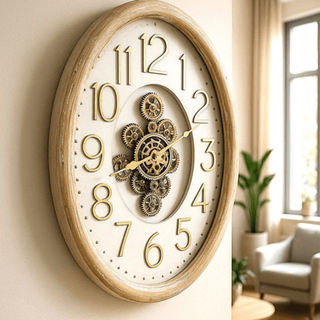 שעון גלגלי שיניים אובלי