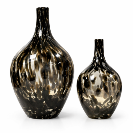 אגרטל זכוכית לאופרד שחור קטן