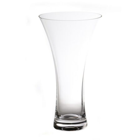 אגרטל זכוכית קלאסי שקוף 25 ס״מ