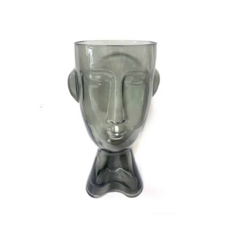 אגרטל זכוכית אפור בעיצוב פנים