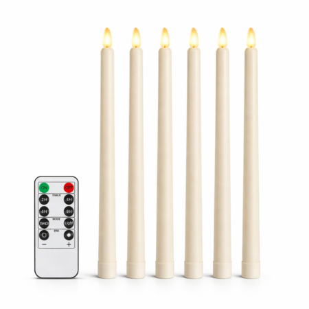 שישיית נרות לד 27 ס״מ עם שלט