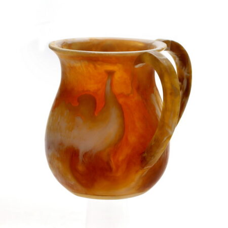 נטלה לנטילת ידיים פולירזין ענבר 14 ס״מ