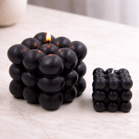 נר בועה שחור דקורטיבי